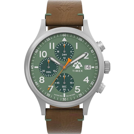Timex Men's Watch - Expedition North Sierra Chrono Green Dial Strap | TW2W16400JR ,