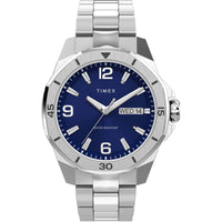 Timex Men's Watch - Essex Day-Date Blue Dial Stainless Steel Bracelet | TW2W79500VQ ,