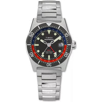 Timex Men's Watch - Deepwater Rotating Bezel Black Dial Bracelet | TW2W95300VQ ,