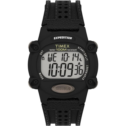 Timex Men's Watch - Expedition Digital Dial Black Leather Strap | TW4B204009J ,