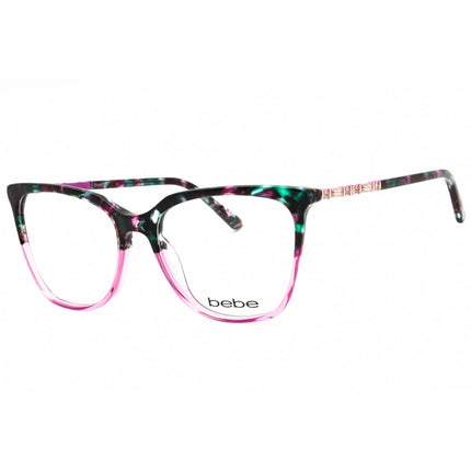 Bebe Women's Eyeglasses - Fuchsia Gradient Rectangular Full Rim Frame | BB5191 500 ,