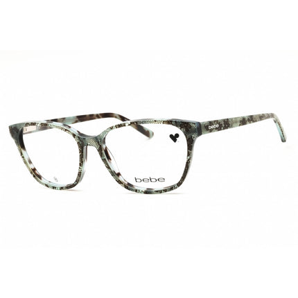 Bebe Women's Eyeglasses - Teal Lace Acetate Rectangular Full Rim Frame | BB5220 400 ,