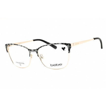 Bebe Women's Eyeglasses - Jet Lace Metal Cat Eye Shape Full Rim Frame | BB5221 001 ,
