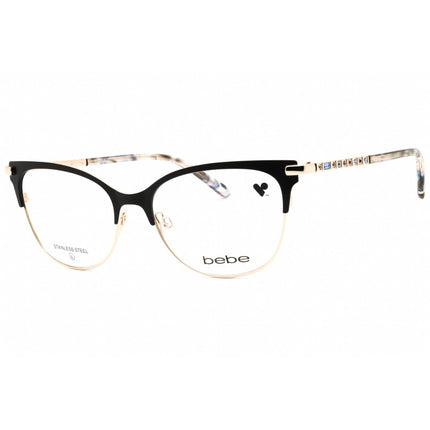 Bebe Women's Eyeglasses - Jet Black Metal Cat Eye Shape Full Rim Frame | BB5224 001 ,