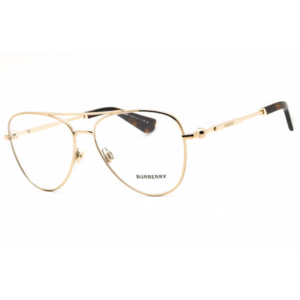 Burberry Unisex Eyeglasses - Light Gold Metal Aviator Shape Frame, 55mm | 0BE1386 1109 ,