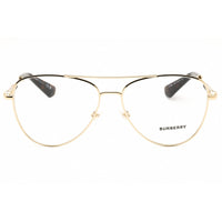 Burberry Unisex Eyeglasses - Light Gold Metal Aviator Shape Frame, 57mm | 0BE1386 1109 ,