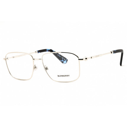 Burberry Men's Eyeglasses - Silver Metal Rectangular Full Rim Frame | 0BE1389 1005 ,
