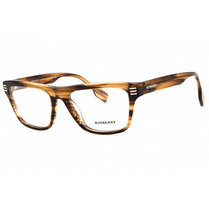 Burberry Men's Eyeglasses - Transparent Brown Horn Rectangular Frame | 0BE2387 4096 ,