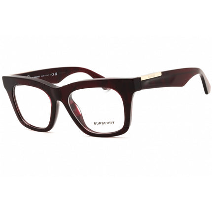 Burberry Women's Eyeglasses - Checkered Red Rectangular Frame, 49mm | 0BE2407 4115 ,