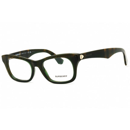 Burberry Women's Eyeglasses - Checkered Green Rectangular Frame, 50mm | 0BE2422 4125 ,