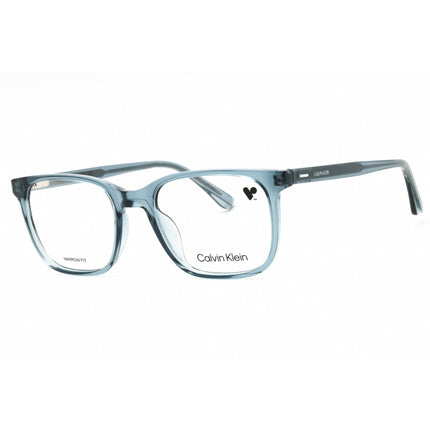 Calvin Klein Unisex Eyeglasses - Crystal Teal Rectangular Shape Frame | CK21500 429 ,
