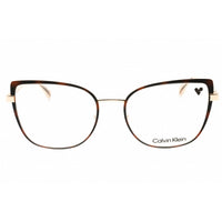Calvin Klein Women's Eyeglasses - Havana Gold Metal Cat Eye Shape Frame | CK22101 213 ,
