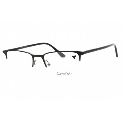 Calvin Klein Men's Eyeglasses - Matte Black Rectangular Half Rim Frame | CK22118 002 ,