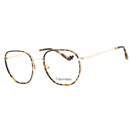 Calvin Klein Men's Eyeglasses - Dark Havana Metal Round Full Rim Frame | CK24113N 235 ,