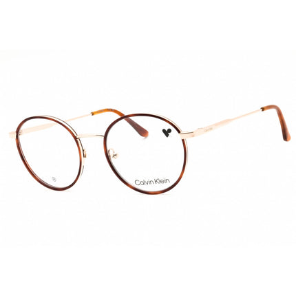 Calvin Klein Unisex Eyeglasses - Blonde Havana Metal Full Rim Frame | CK24114 265 ,