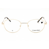 Calvin Klein Unisex Eyeglasses - Gold Metal Round Shape Full Rim Frame | CK24115 717 ,