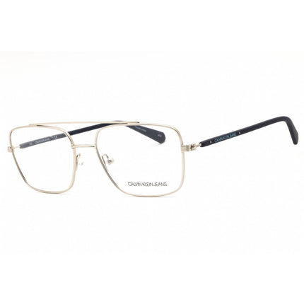 Calvin Klein Jeans Men's Eyeglasses - Matte Silver Rectangular Frame | CKJ19309 045 ,