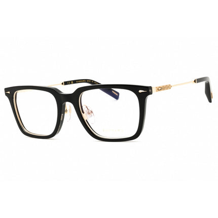 Chopard Men's Eyeglasses - Black/Gold Rectangular Full Rim Frame | VCH346 0Z50 ,
