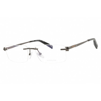 Chopard Men's Eyeglasses - Shiny Gunmetal Metal Rectangular Frame | VCHL19 570568 ,