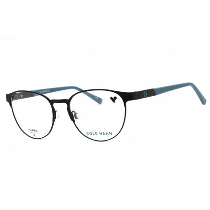 Cole Haan Unisex Eyeglasses - Black Metal Round Shape Full Rim Frame | CH4522 001 ,
