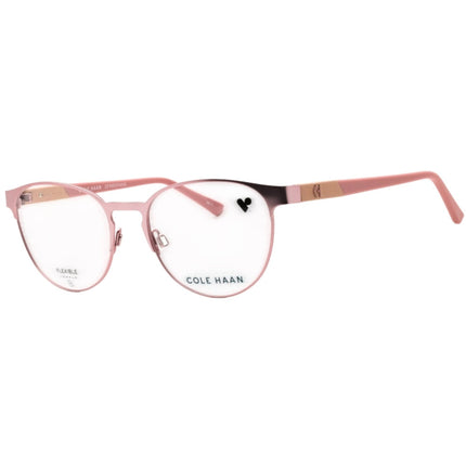 Cole Haan Unisex Eyeglasses - Rose Gold Metal Round Full Rim Frame | CH4522 770 ,