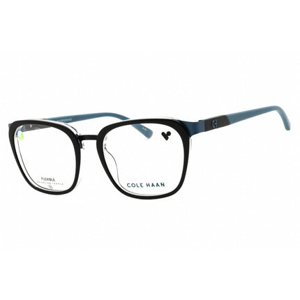 Cole Haan Unisex Eyeglasses - Black Metal Rectangular Full Rim Frame | CH4523 001 ,