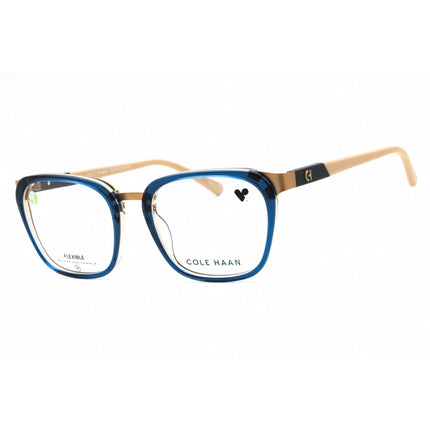 Cole Haan Unisex Eyeglasses - Navy/Beige Rectangular Full Rim Frame | CH4523 414 ,