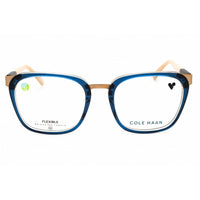 Cole Haan Unisex Eyeglasses - Navy/Beige Rectangular Full Rim Frame | CH4523 414 ,