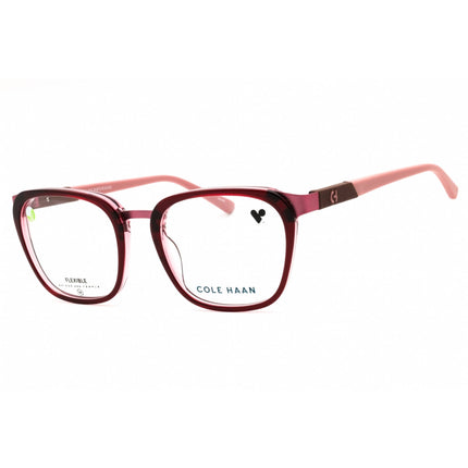Cole Haan Unisex Eyeglasses - Burgundy/Pink Metal Round Full Rim Frame | CH4523 604 ,