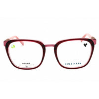 Cole Haan Unisex Eyeglasses - Burgundy/Pink Metal Round Full Rim Frame | CH4523 604 ,