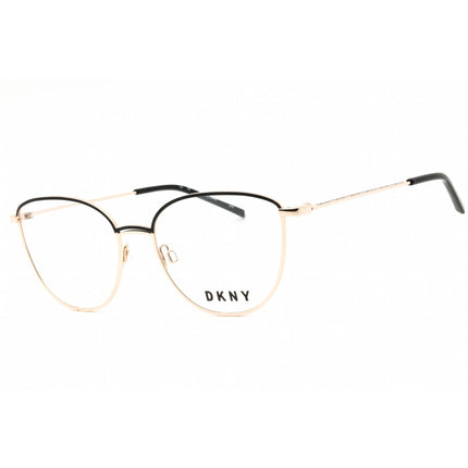 DKNY Unisex Eyeglasses - Cat Eye Shape Black/Gold Metal Full Rim Frame | DK1027 001 ,