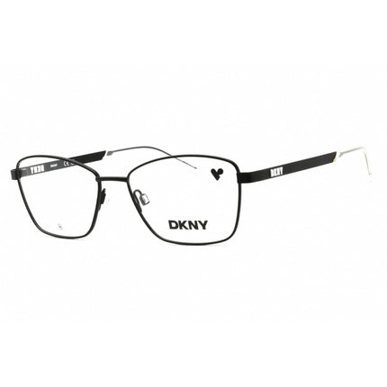 DKNY Unisex Eyeglasses - Rectangular Satin Black Metal Full Rim Frame | DK1035 001 ,