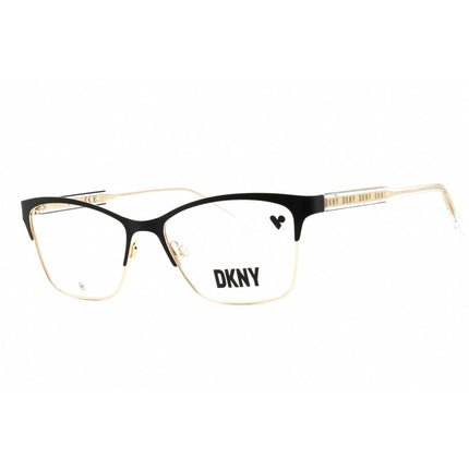 DKNY Unisex Eyeglasses - Rectangular Black/Gold Metal Full Rim Frame | DK3008 001 ,