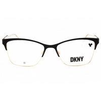 DKNY Unisex Eyeglasses - Rectangular Black/Gold Metal Full Rim Frame | DK3008 001 ,
