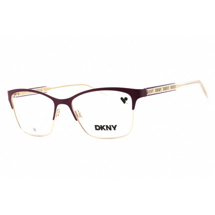 DKNY Unisex Eyeglasses - Rectangular Plum/Gold Metal Full Rim Frame | DK3008 505 ,