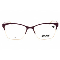 DKNY Unisex Eyeglasses - Rectangular Plum/Gold Metal Full Rim Frame | DK3008 505 ,