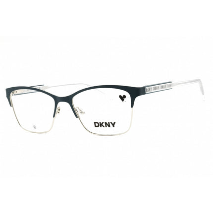 DKNY Unisex Eyeglasses - Rectangular Teal/Silver Metal Full Rim Frame | DK3008 440 ,