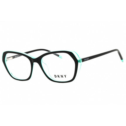 DKNY Unisex Eyeglasses - Oval Shape Black/Aqua Acetate Full Rim Frame | DK5047 001 ,