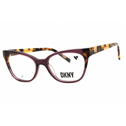 DKNY Unisex Eyeglasses - Cat Eye Plum/Tokyo Tortoise Acetate Full Rim | DK5058 505 ,