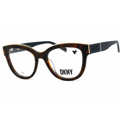 DKNY Unisex Eyeglasses - Round Whiskey Tortoise Acetate Full Rim Frame | DK5064 228 ,