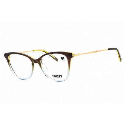 DKNY Unisex Eyeglasses - Cat Eye Crystal Moss/Blue Acetate Full Rim | DK7010 343 ,