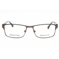 GANT Unisex Eyeglasses - Rectangular Matte Gunmetal Full Rim Frame | GA3084 009 ,