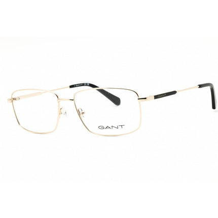 GANT Unisex Eyeglasses - Rectangular Pale Gold Metal Full Rim Frame | GA3271 032 ,