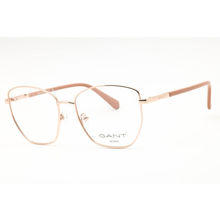 GANT Unisex Eyeglasses - Cat Eye Shiny Rose Gold Metal Full Rim Frame | GA4111 028 ,