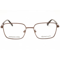 GANT Unisex Eyeglasses - Rectangular Shiny Dark Bronze Metal Full Rim | GA50010 036 ,