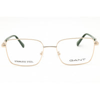GANT Unisex Eyeglasses - Rectangular Pale Gold Metal Full Rim Frame | GA50010 032 ,