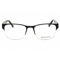 GANT Unisex Eyeglasses - Rectangular Matte Black Metal Full Rim Frame | GA50018 002 ,