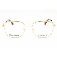 GANT Unisex Eyeglasses - Rectangular Pale Gold Metal Full Rim Frame | GA50039 032 ,