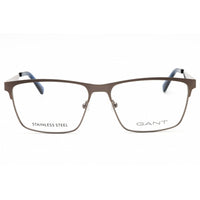GANT Unisex Eyeglasses - Rectangular Matte Dark Ruthenium Metal Frame | GA50049 013 ,