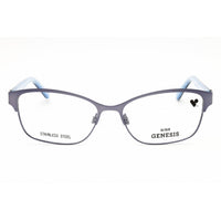 Genesis Unisex Eyeglasses - Metal Slate Full Rim Rectangular Frame, 53mm | G5053 023 ,